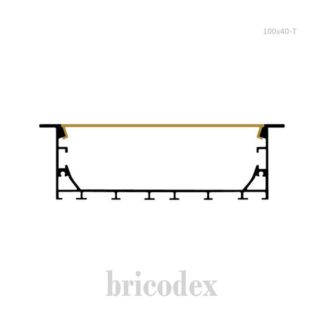 100x40 mm LED Channel _ SML Series _ Model(HL) _ 100x40-T