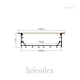 100x40 mm LED Channel _ SML Series _ Model(HL) _ 100x40-T