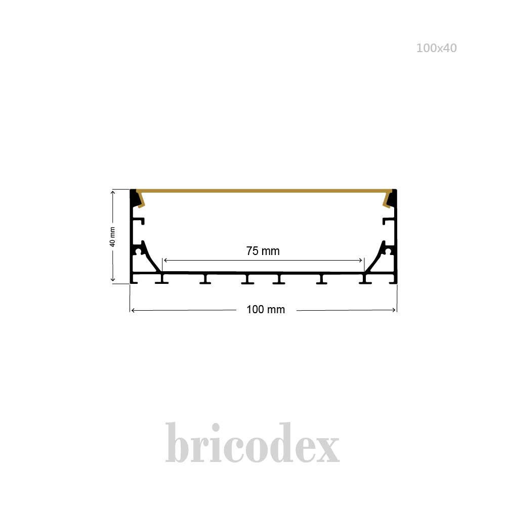 100x40 mm LED Channel _ SML Series _ Model(HL) _ 100x40