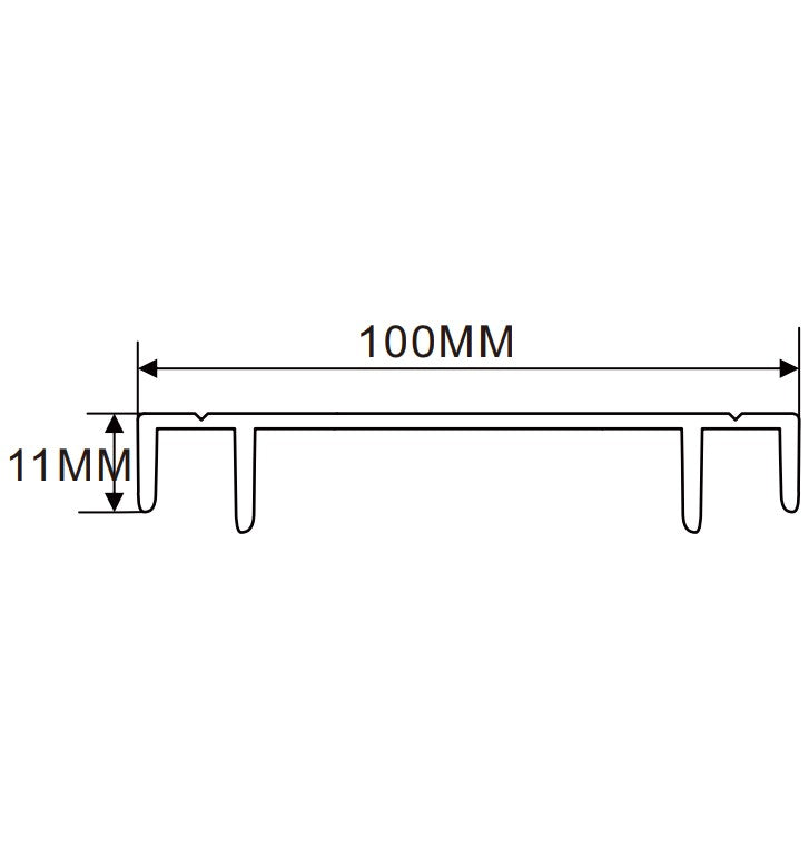 100x11mm LED Channel _VFL Series_ Model(YX)_ 10公分折彎吸塑燈箱料