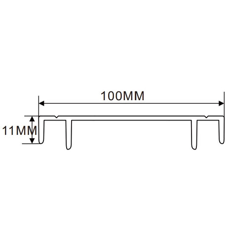 100x11mm LED Channel _VFL Series_ Model(YX)_ 10公分折彎吸塑燈箱料