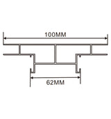 62×100mm  LED Channel _ SEG Series _ Model(YX) _10公分雙面卡布燈箱料