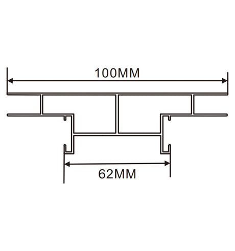 62×100mm  LED Channel _ SEG Series _ Model(YX) _10公分雙面卡布燈箱料