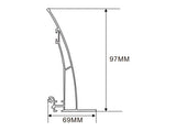 97×69mm LED Channel _FLP Series_ Model(YX)_ 10公分高側拉布燈箱料