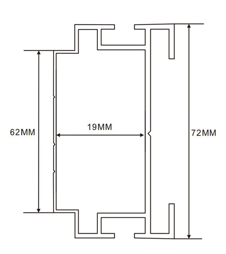 10cm LED Channel _WLP Series_ Model(YX)_ 10公分平面地鐵導視燈箱