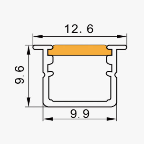12.6 x 9.6 mm LED Channel _ SCL Series _ Model(JY) _ 免焊10x10-櫃體燈M
