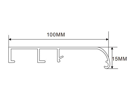 100×92mm LED Channel _FLP Series_ Model(YX)_ 10x10平蓋拉布型材