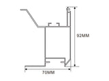 100×92mm LED Channel _FLP Series_ Model(YX)_ 10x10平蓋拉布型材