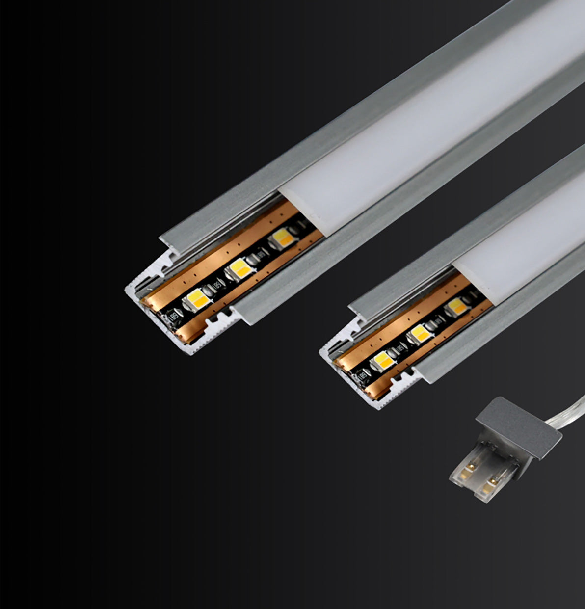 12.6 x 9.6 mm LED Channel _ SCL Series _ Model(JY) _ 免焊10x10三色變光櫃體燈