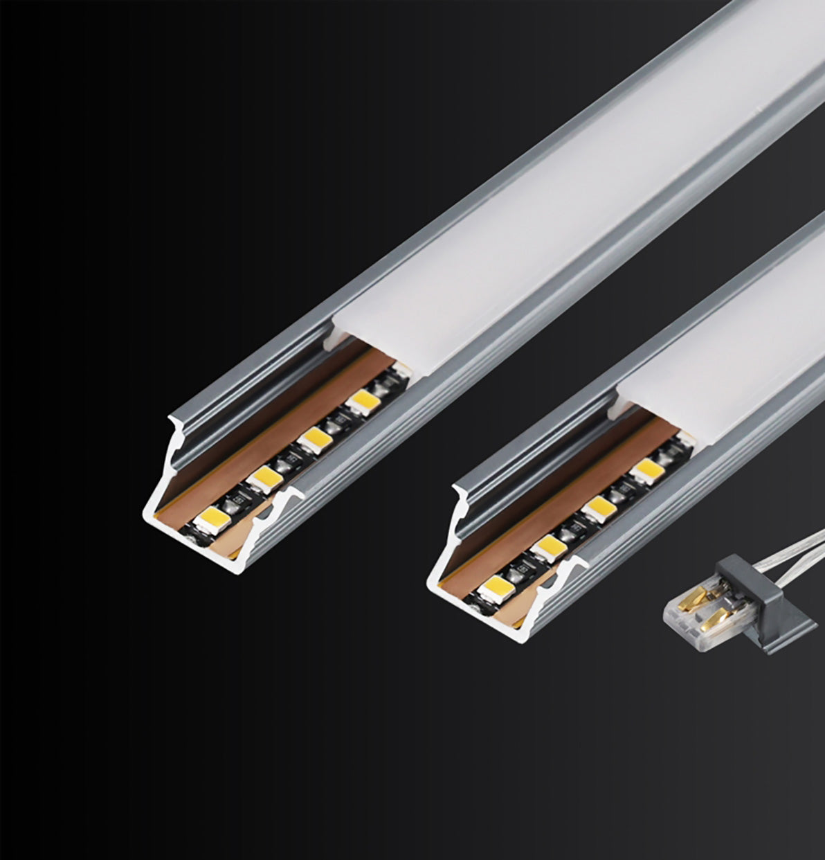 11.8 x 10 mm LED Channel _ SCL Series _ Model(JY) _ 免焊10x10櫃體燈(M+ -壓罩式)