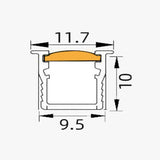 11.7 x 10 mm LED Channel _ SCL Series _ Model(JY) _ 免焊10x10櫃體 (M+ -穿插式)