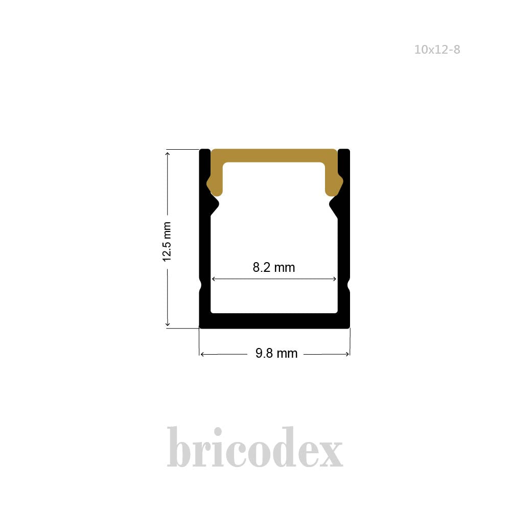 10x12mm LED Channel _ SML Series _ Model(HL) _ 10x12-8
