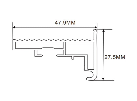 47.9×27.5mm LED Channel _BLP Series_ Model(YX)_ 10x5無邊鏡面燈箱料