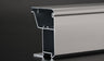 74×92mm LED Channel _FLP Series_ Model(YX)_ 10x7.5平蓋拉布型材-A款