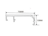 74×92mm LED Channel _FLP Series_ Model(YX)_ 10x7.5平蓋拉布型材-A款