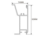 74×92mm LED Channel _FLP Series_ Model(YX)_ 10x7.5平蓋拉布型材-A款