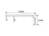 92×75mm LED Channel _FLP Series_ Model(YX)_ 10x7.5平蓋拉布型材-B款