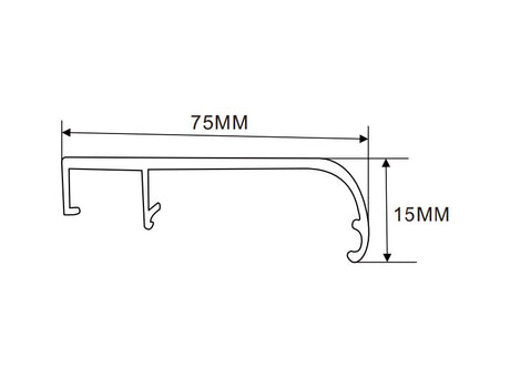 92×75mm LED Channel _FLP Series_ Model(YX)_ 10x7.5平蓋拉布型材-B款