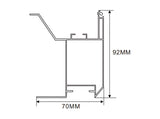 92×75mm LED Channel _FLP Series_ Model(YX)_ 10x7.5平蓋拉布型材-B款
