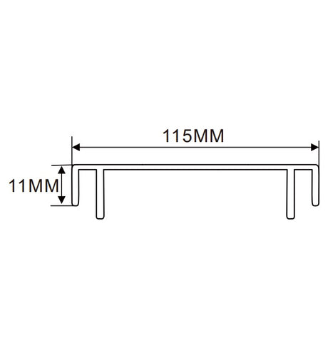 115x11mm LED Channel _VFL Series_ Model(YX)_ 11.5折彎吸塑燈箱料