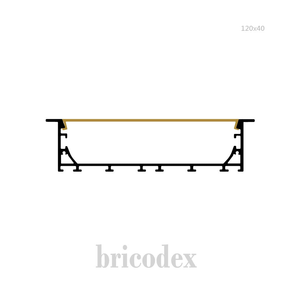 120x40 mm LED Channel _ SML Series _ Model(HL) _ 120x40-T