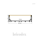 120x40 mm LED Channel _ SML Series _ Model(HL) _ 120x40
