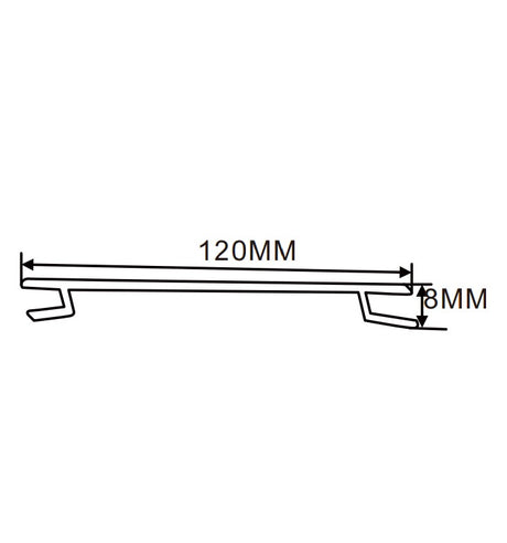 8×120mm  LED Channel _ SEG Series _ Model(YX) _ 12分雙面可彎卡布燈箱料