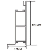 37×120mm  LED Channel _ SEG Series _ Model(YX) _ 12公分單面卡布厚款燈箱料