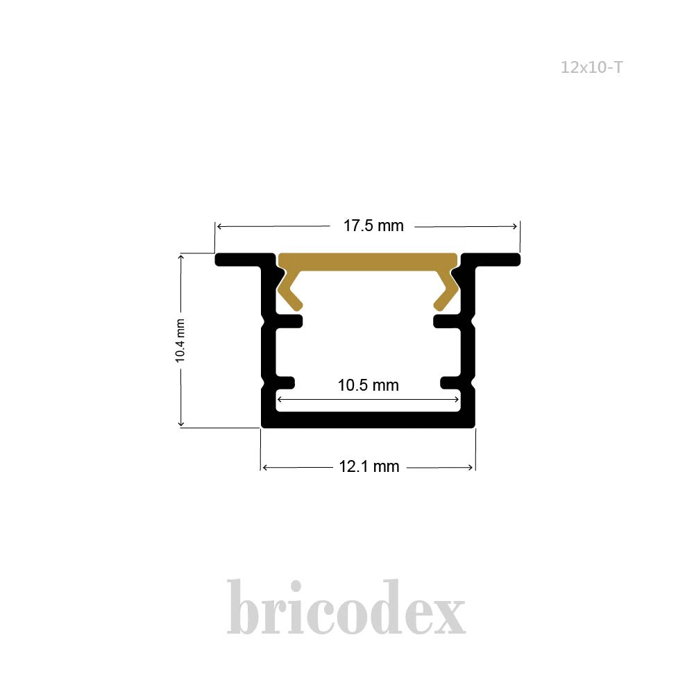 12x10 mm LED Channel _ SML Series _ Model(HL) _ 12x10-T