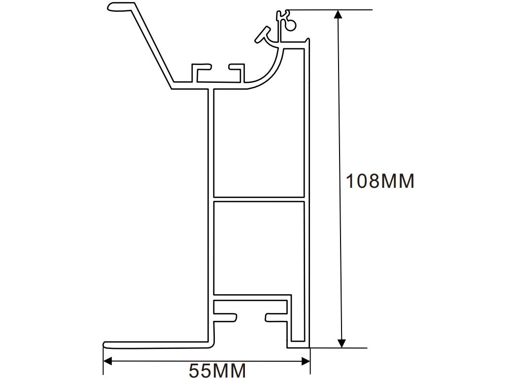 108×98.6mm LED Channel _FLP Series_ Model(YX)_ 12x10拉布燈箱料
