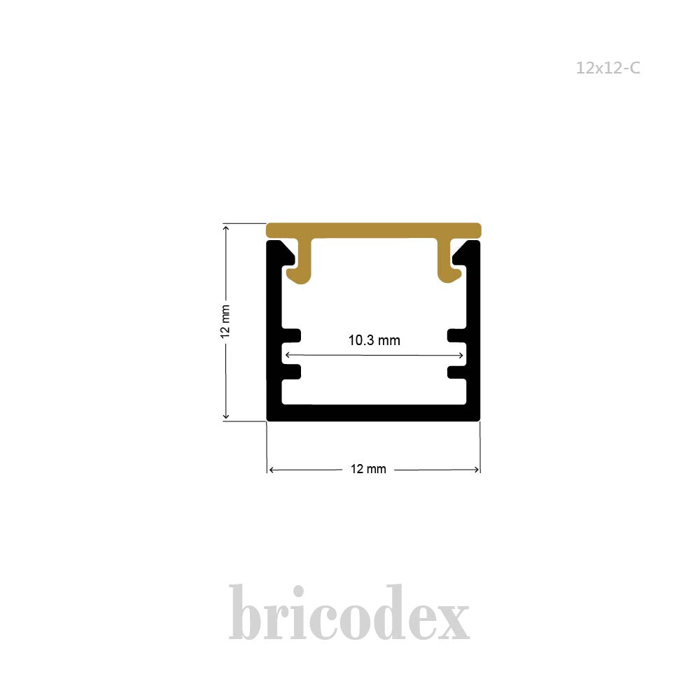 12x12 mm LED Channel _ SML Series _ Model(HL) _ 12x12-C