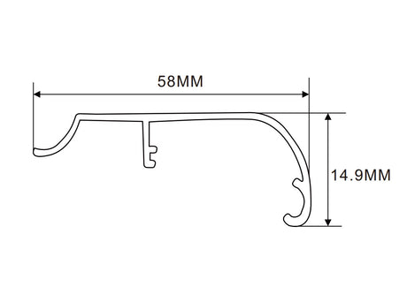 105×58mm LED Channel _FLP Series_ Model(YX)_ 12x6雙面拉布燈箱料