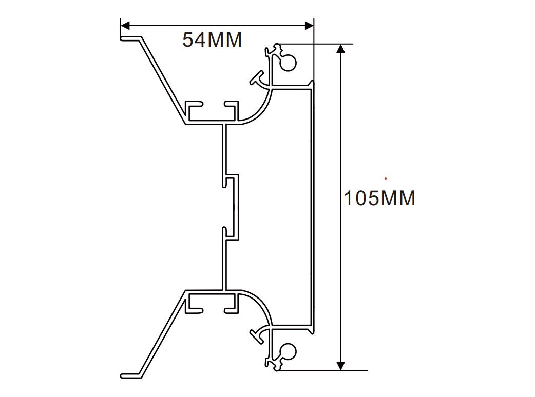 105×58mm LED Channel _FLP Series_ Model(YX)_ 12x6雙面拉布燈箱料