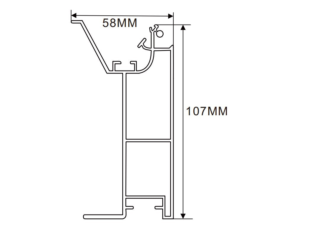 107×90mm LED Channel _FLP Series_ Model(YX)_ 12x9單面平蓋拉布燈箱料