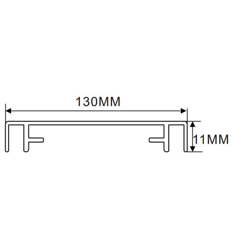 130×11mm  LED Channel _VFL Series_ Model(YX)_ 13公分折彎吸塑燈箱料