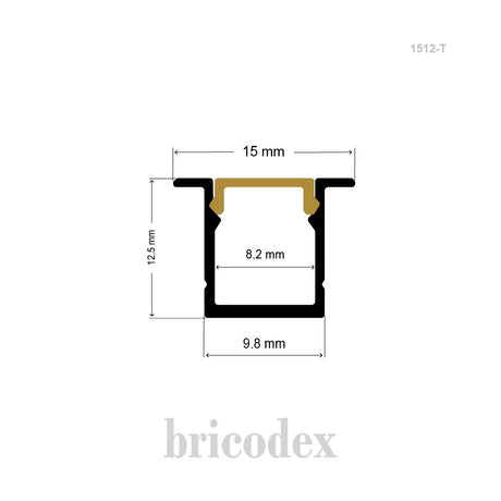 15x12.5mm  LED Channel _ SML Series _ Model(HL) _ 1512-T