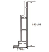 37×150mm  LED Channel _ SEG Series _ Model(YX) _ 15公分單面卡布燈箱料