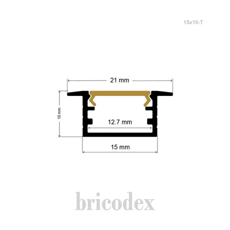 15x10 mm LED Channel _ SML Series _ Model(HL) _ 15x10-T