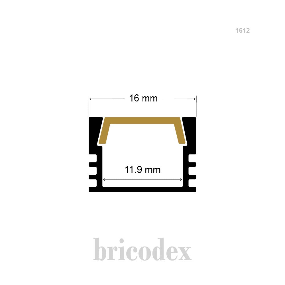 16x12mm  LED Channel _ SML Series _ Model(HL) _ 1612