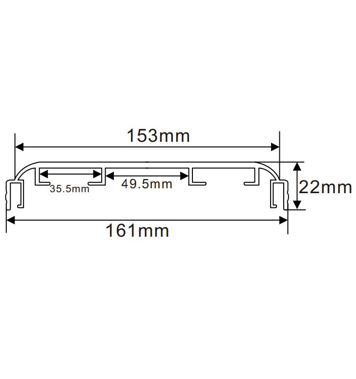 161×22mm  LED Channel _VFL Series_ Model(YX)_ 16公分雙面组合燈箱料