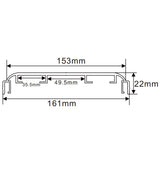 161×22mm  LED Channel _VFL Series_ Model(YX)_ 16公分雙面组合燈箱料