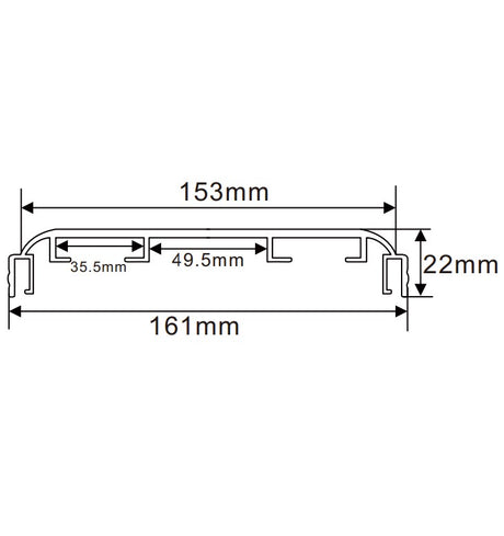 161×22mm  LED Channel _VFL Series_ Model(YX)_ 16公分雙面组合燈箱料