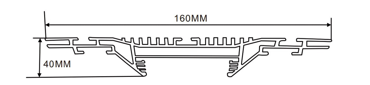 160×40mm  LED Channel _ SEG Series _ Model(YX) _ 16公分雙面卡布燈箱料