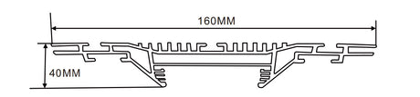 160×40mm  LED Channel _ SEG Series _ Model(YX) _ 16公分雙面卡布燈箱料