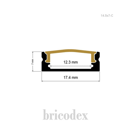 17.5x7 mm LED Channel _ SML Series _ Model(HL) _ 17.5x7-C