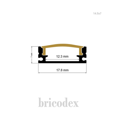 17.5x7 mm LED Channel _ SML Series _ Model(HL) _ 17.5x7