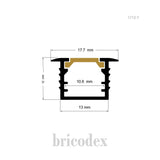 17.8x12 mm  LED Channel _ SML Series _ Model(HL) _ 1712-T   *賣場內另有同款1708-T : 8mm 尺寸