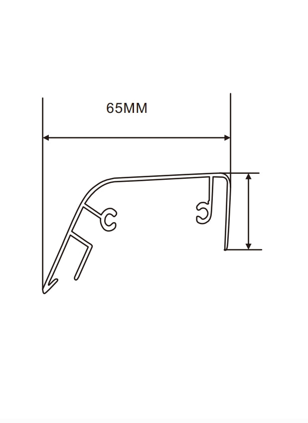 65mm & 113mm LED Channel _MLP Series_ Model(YX)_ 弧形點餐不開啟燈箱料