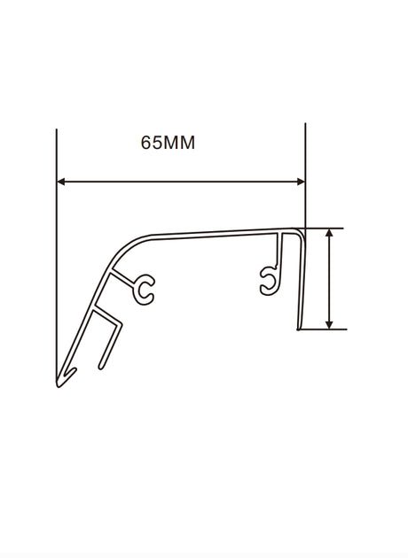 65mm & 113mm LED Channel _MLP Series_ Model(YX)_ 弧形點餐不開啟燈箱料