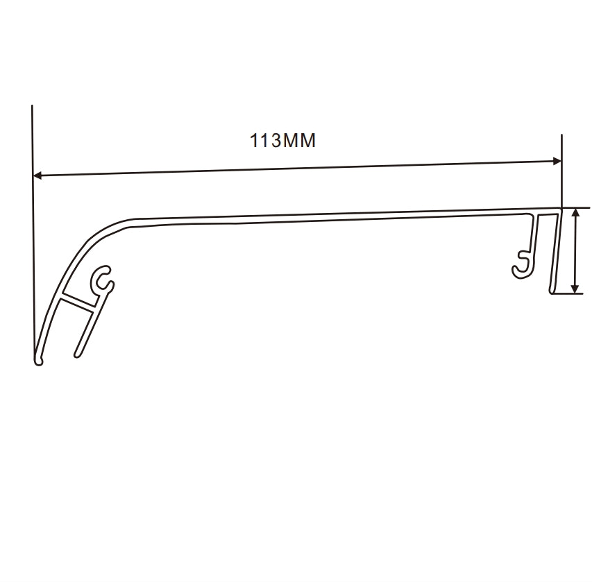 65mm & 113mm LED Channel _MLP Series_ Model(YX)_ 弧形點餐不開啟燈箱料